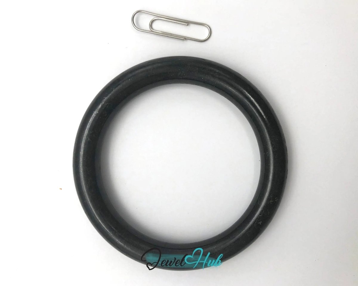 Black Jade Bracelet - Vintage Jadeite Bangle - JewelHub.co.uk