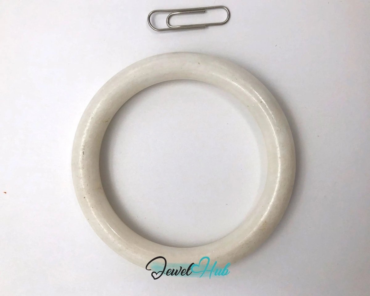 Celestial Flow · White Nephrite Jade Bracelet · Gift of Spiritual Alignment and Emotional Clarity - JewelHub.co.uk