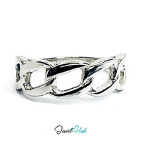 Silver Chain-Link Zinc Alloy Ring – Structure