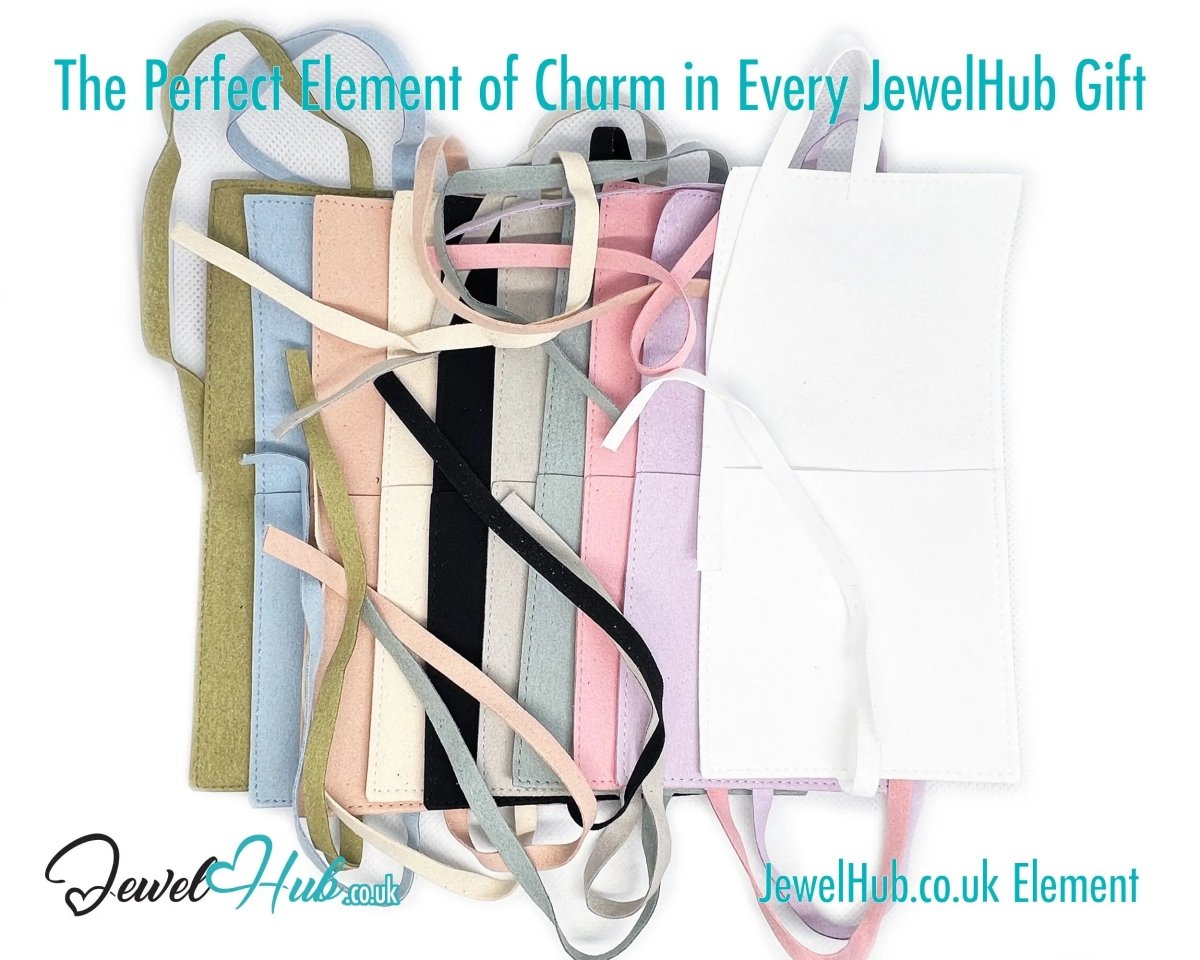 Charming Microfiber Velvet Felt Pouch – Pastel Bow - Tie Edition - JewelHub.co.uk