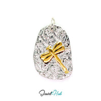 Classic Dragonfly Charm - Two-Tone Stainless 