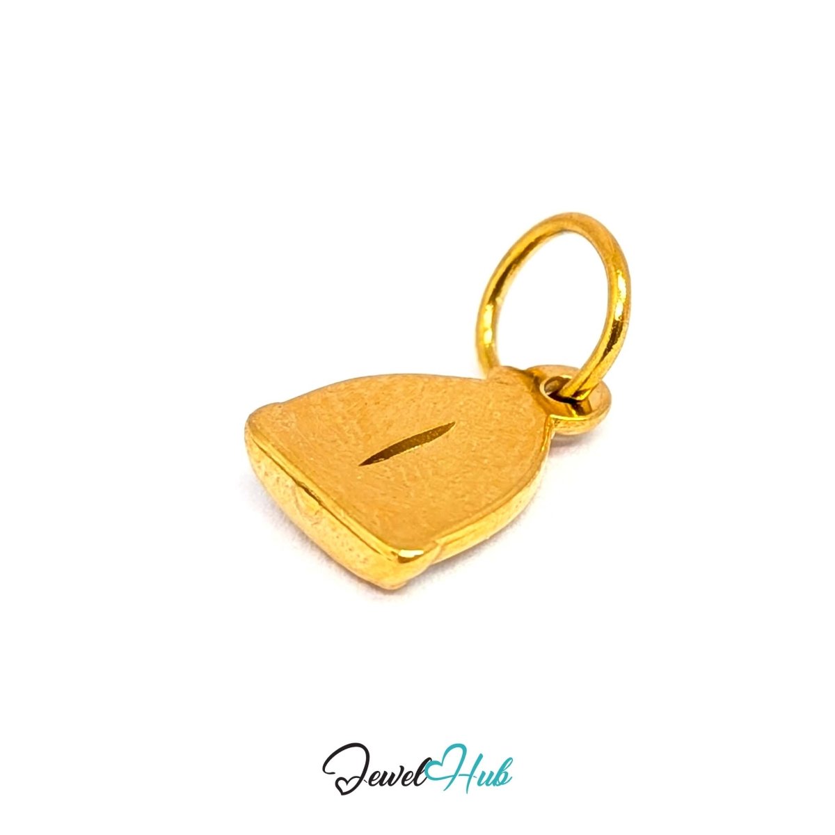 Sailboat charm in gold stainless steel with an openwork sail - turned to show depth - JewelHub