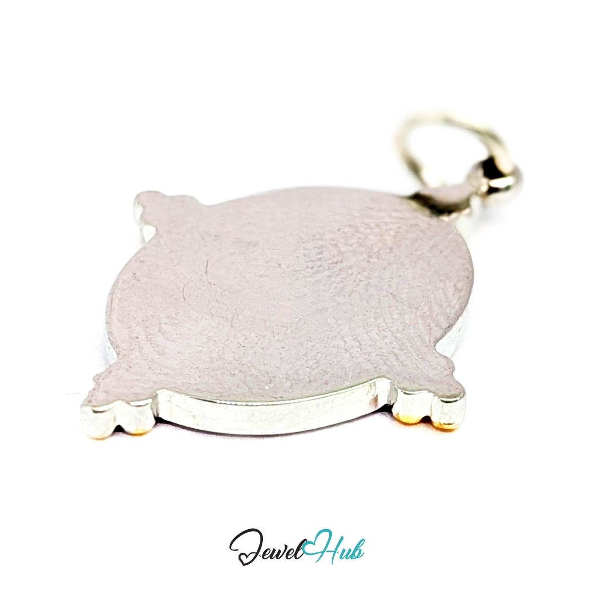 Snake Oval charm, two-tone stainless steel - turned to the mirror-polished silver reverse - JewelHub