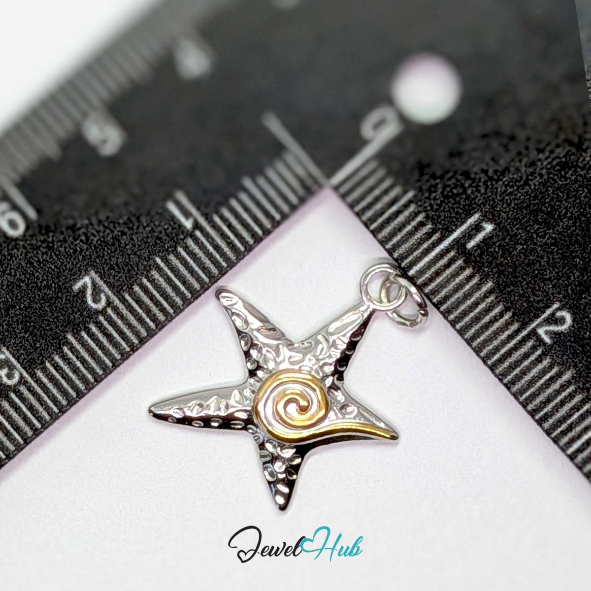 Classic Starfish Charm - Two-Tone Stainless Steel - 19.5x22.6mm