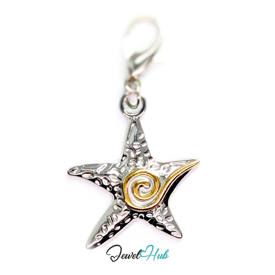 Classic Starfish Charm - Two-Tone Stainless Steel - 19.5x22.6mm