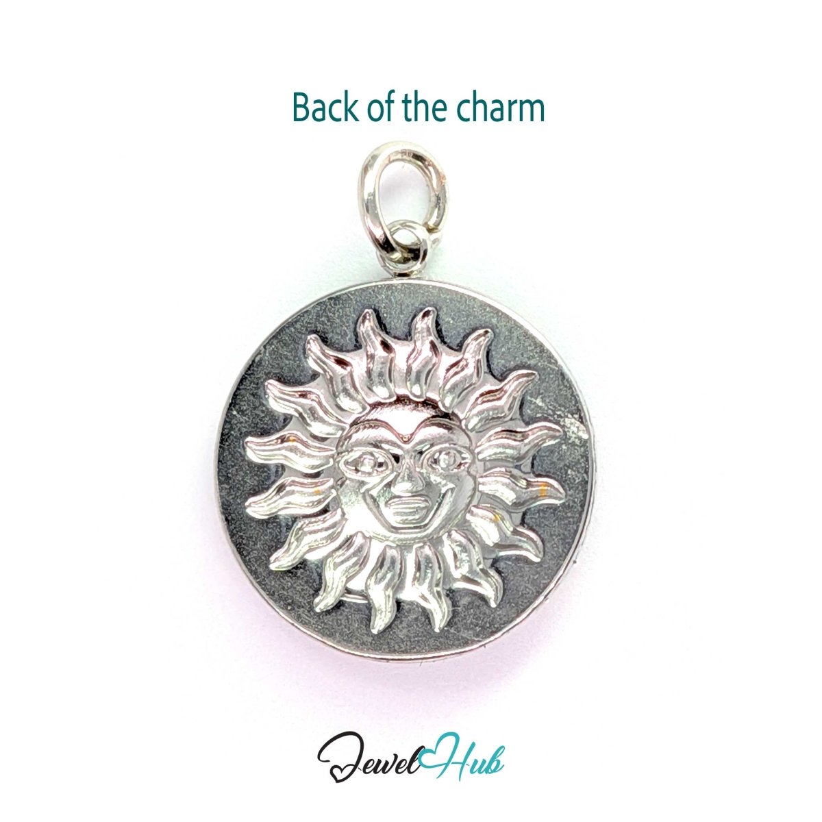 Classic Sun Charm - Two-Tone Stainless Steel Coin - 16.2x18.5mm