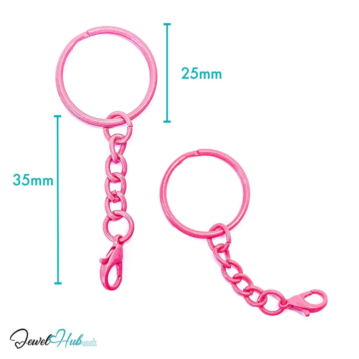 Colorful Keychain Ring Clasp · Alloy · 10 Colours · Lightweight Everyday Organizer - JewelHub.co.uk