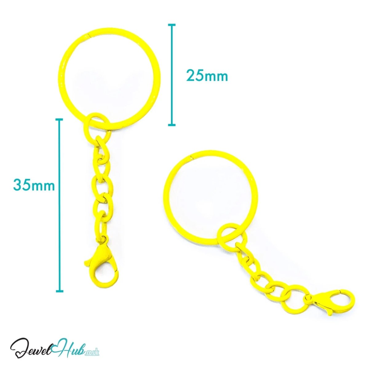 Colorful Keychain Ring Clasp · Alloy · 10 Colours · Lightweight Everyday Organizer - JewelHub.co.uk