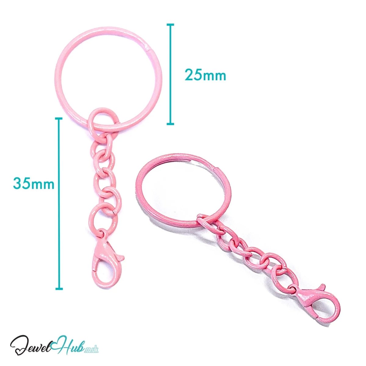 Colorful Keychain Ring Clasp · Alloy · 10 Colours · Lightweight Everyday Organizer - JewelHub.co.uk