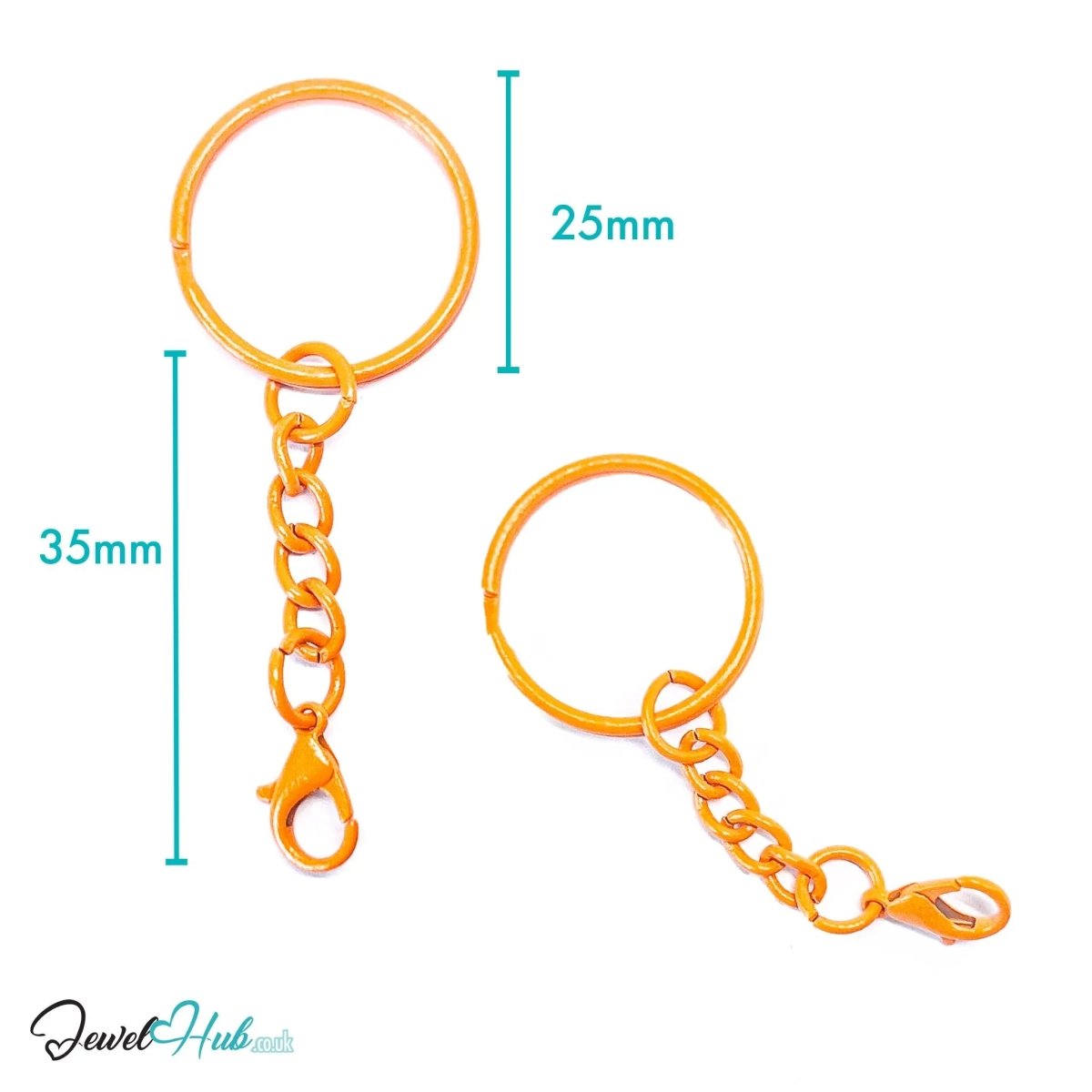 Colorful Keychain Ring Clasp · Alloy · 10 Colours · Lightweight Everyday Organizer - JewelHub.co.uk