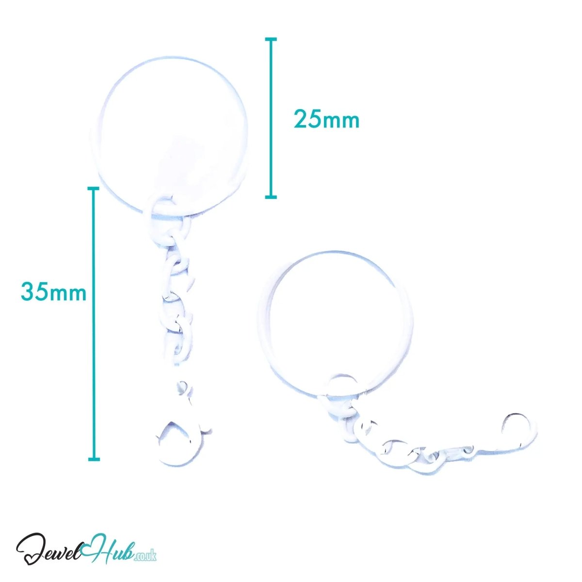 Colorful Keychain Ring Clasp · Alloy · 10 Colours · Lightweight Everyday Organizer - JewelHub.co.uk