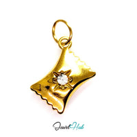 Crystal Wrapped Sweet Charm - Gold Stainless 