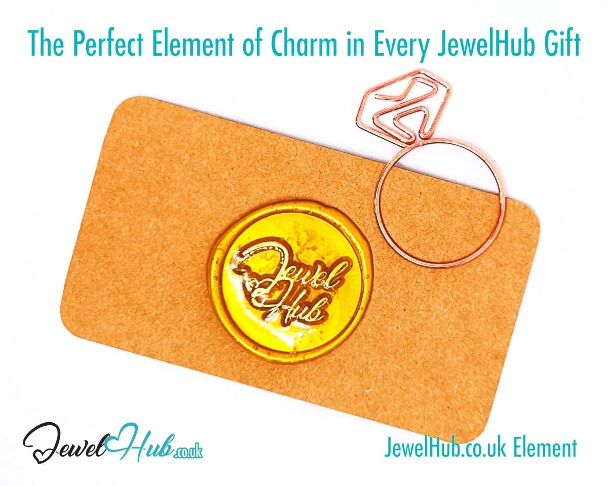 Diamond Ring Paper Clips · Iron Duo · Gold & Rose Gold · Quirky Gift Charm · Bestseller Combo - JewelHub.co.uk