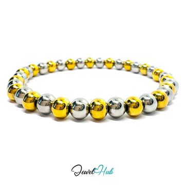 DuoTone 316L Stainless Steel Chain Bracelet, Bead Flex Mini Rhythm - JewelHub.co.uk