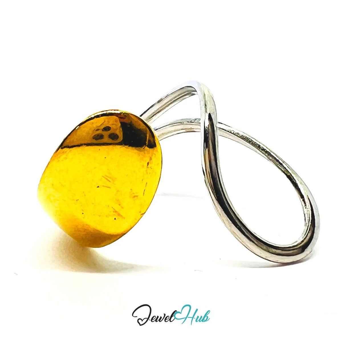 DuoTone CrestLoop Ring · Stainless Steel · Adjustable PQR · Elevated Form - JewelHub.co.uk