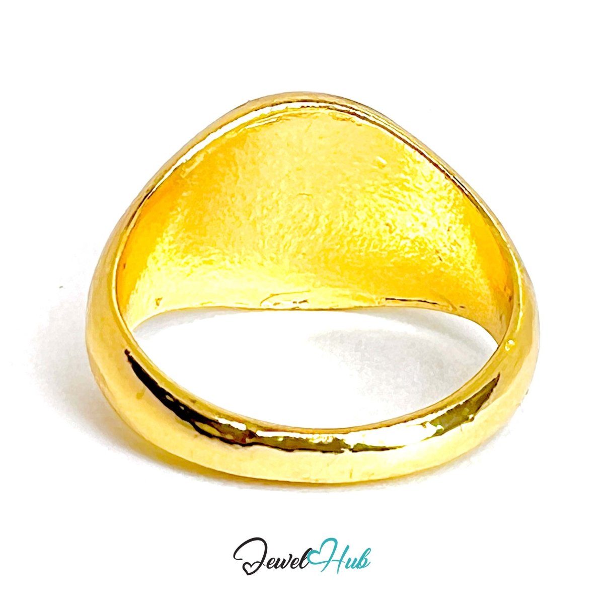 EyeGaze Gold - Plated Zinc Ring · Sculptural Circular Statement - JewelHub.co.uk