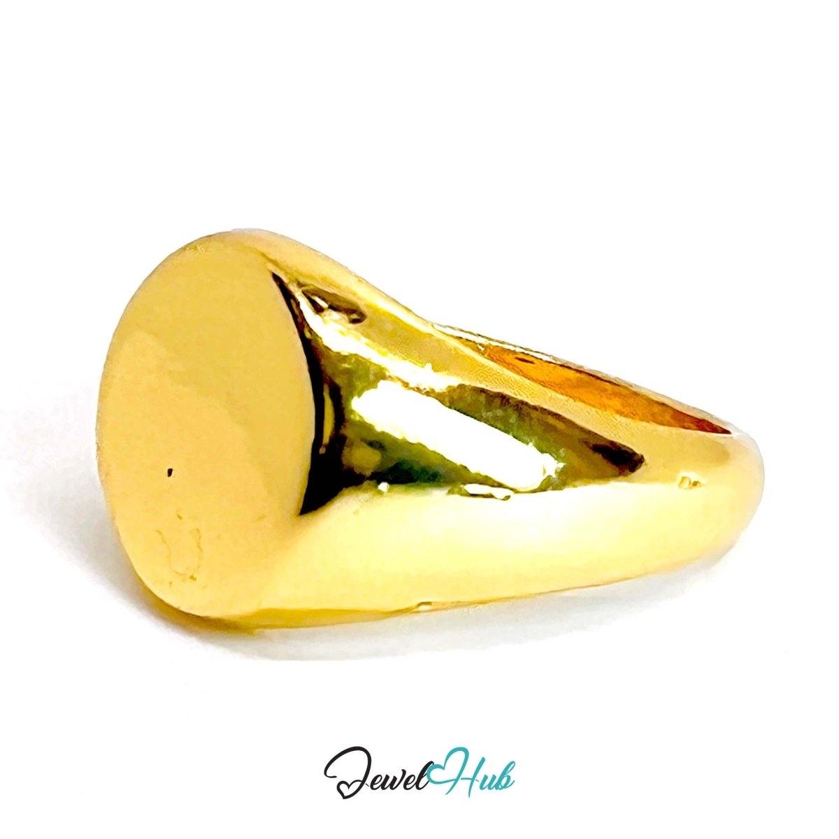EyeGaze Gold - Plated Zinc Ring · Sculptural Circular Statement - JewelHub.co.uk