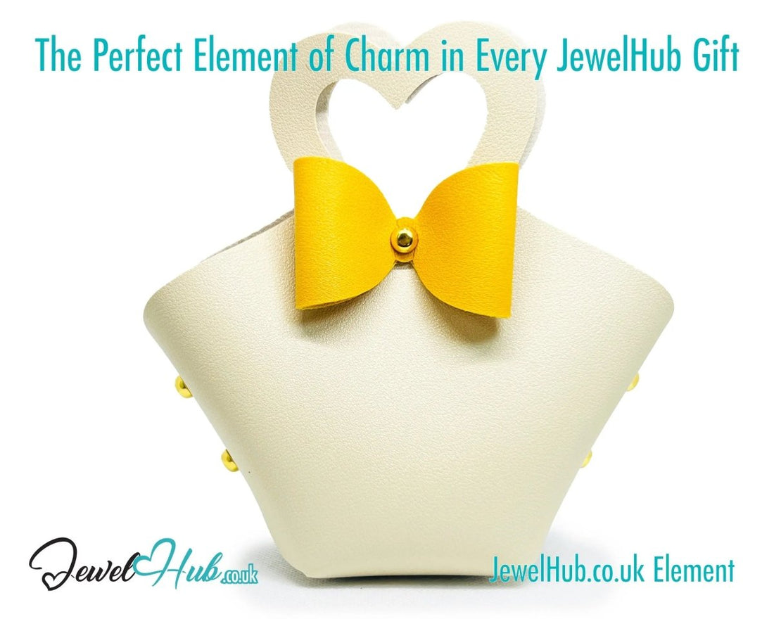 Faux Leather Bowtie Display Tote (Olive Bloom & Satin Gold) – Jewellery Display & Gift Accent - JewelHub.co.uk