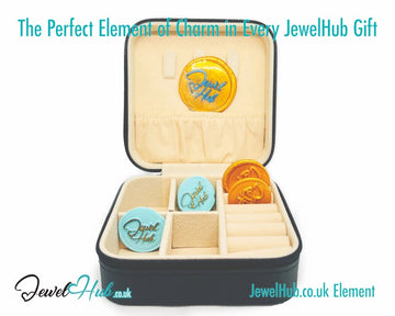 Faux Leather Jewelry Box 🖤 Black with Velvet Interior · Compact Design · Zipper Closure - JewelHub.co.uk