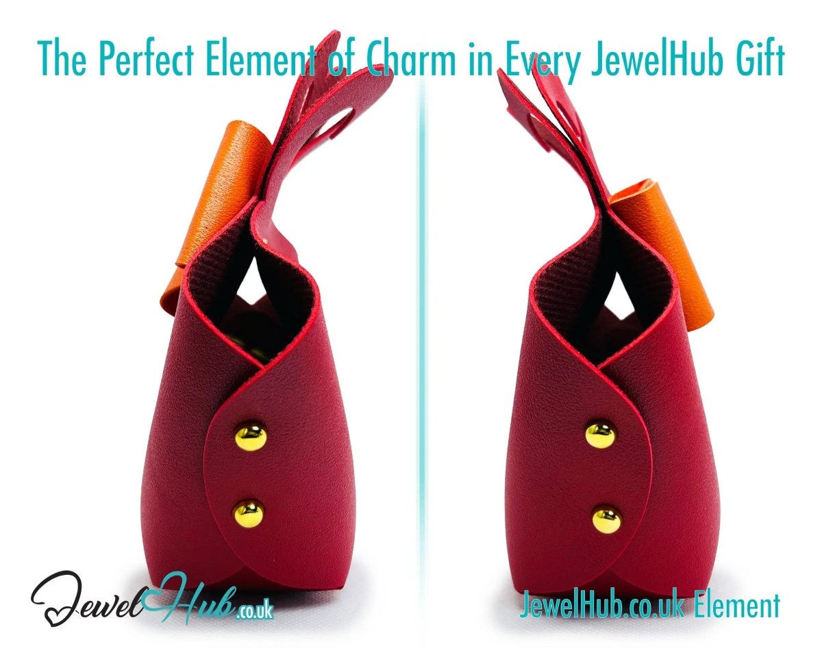 Faux Leather Tote Bowtie Display (Warm Colours collection) Home Décor & Jewellery Storage - JewelHub.co.uk