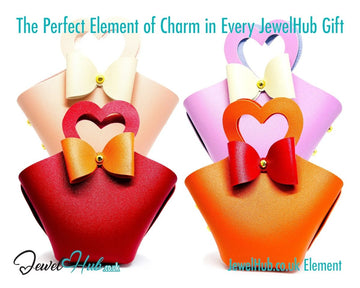 Faux Leather Tote Bowtie Display (Warm Colours collection) Home Décor & Jewellery Storage - JewelHub.co.uk