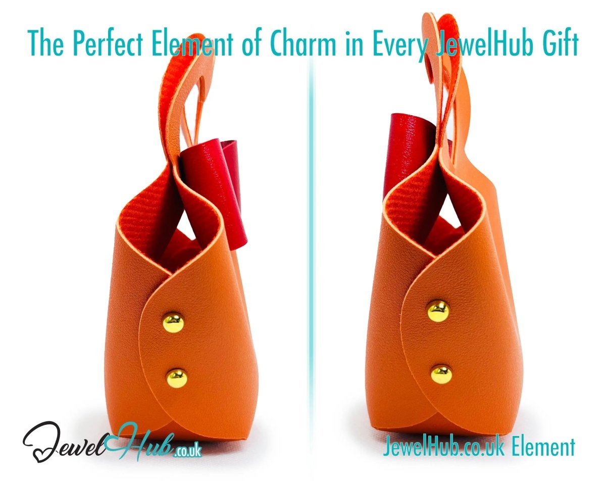Faux Leather Tote Bowtie Display (Warm Colours collection) Home Décor & Jewellery Storage - JewelHub.co.uk