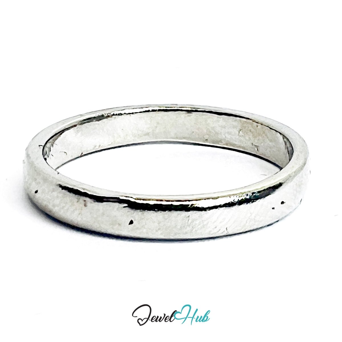 Floral Engraved Band Ring | Silver‑Tone Zinc Alloy Botanical Design - JewelHub.co.uk