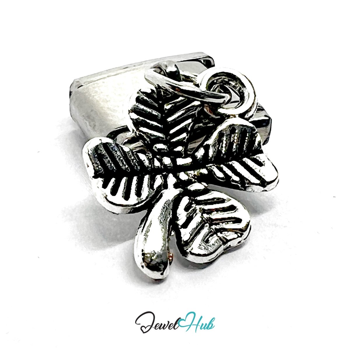 FortunaLink™ Botanical Rose Leaf Charm Set Design - JewelHub.co.uk