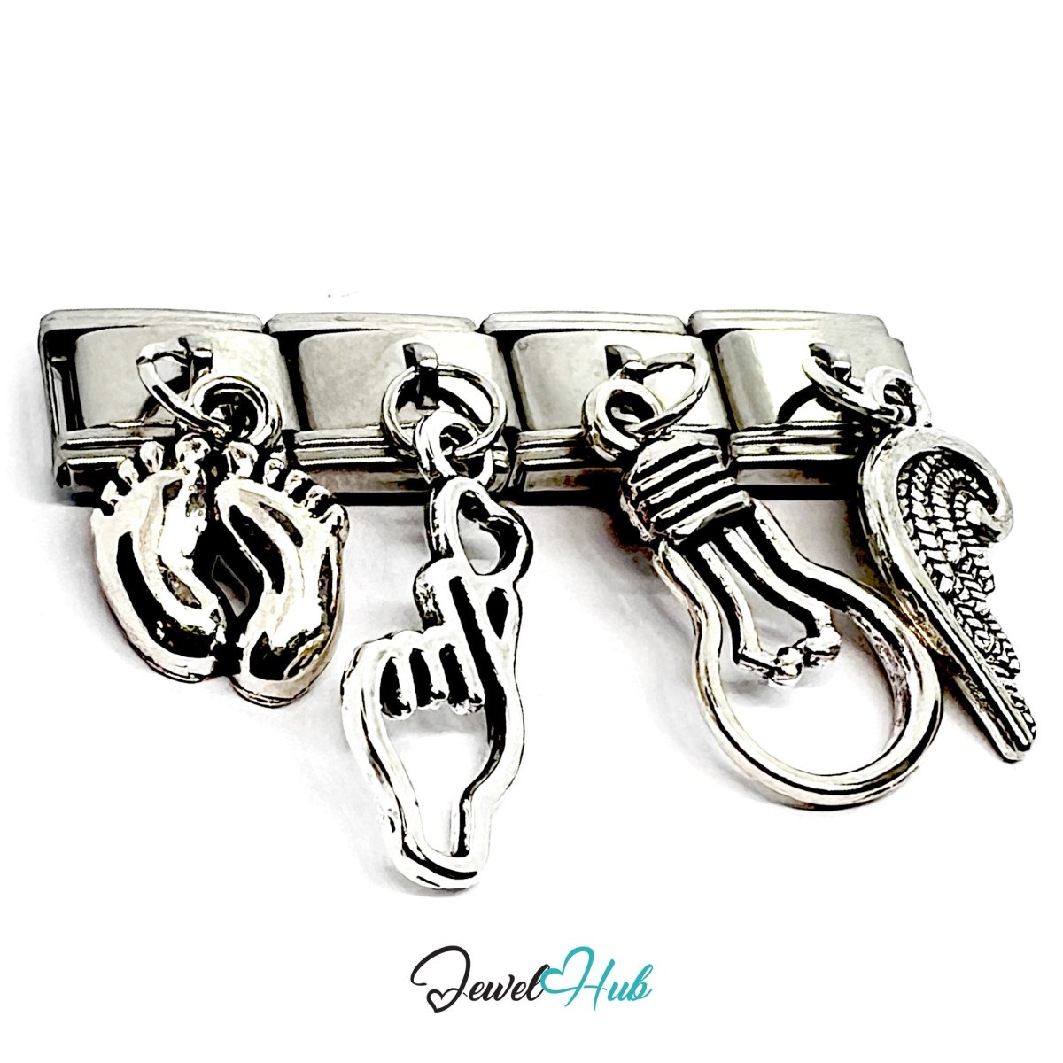 FortunaLink™ Creative Series - Ideas, Wings, Love & New Beginnings Charm Set - JewelHub.co.uk