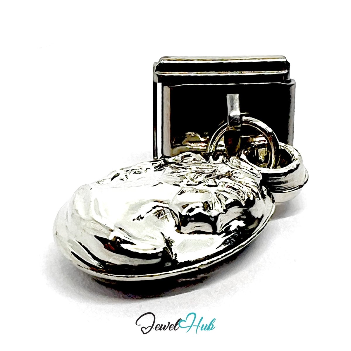 FortunaLink™ Elegance Series - Ribbon & Bloom Charm Set - JewelHub.co.uk