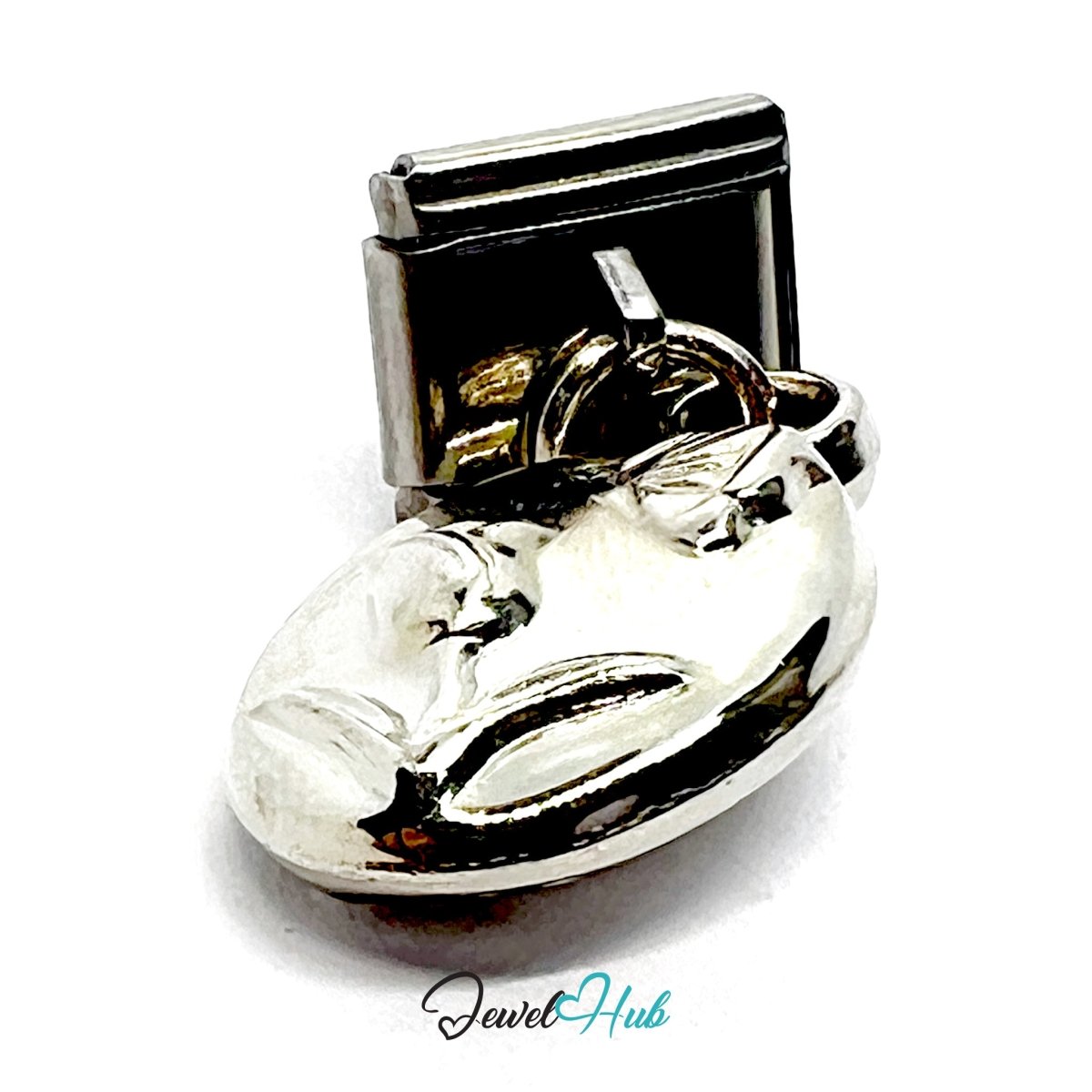 FortunaLink™ Elegance Series - Ribbon & Bloom Charm Set - JewelHub.co.uk