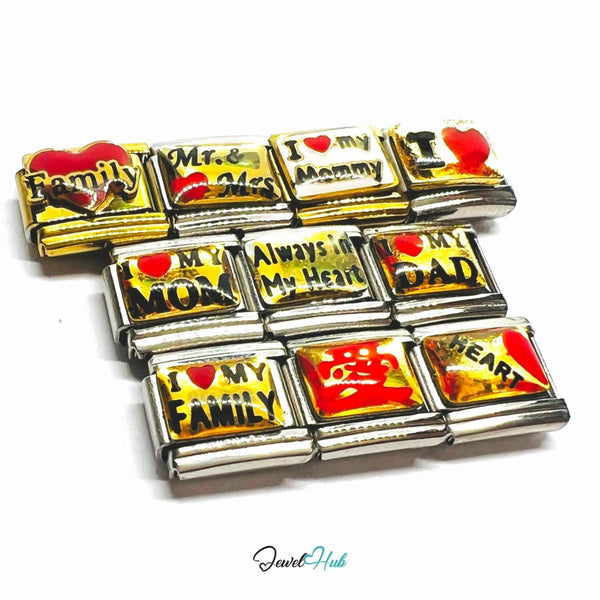 FortunaLink™ Family Charm – Love Edition (9mm Italian Bracelets) - JewelHub.co.uk