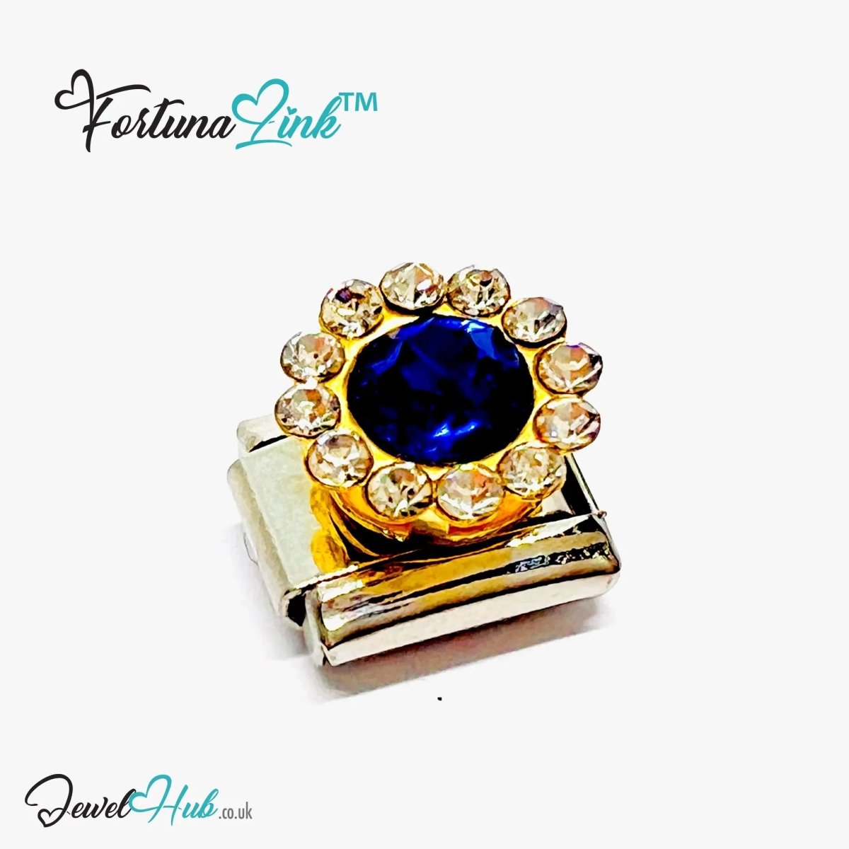 FortunaLink™ Gemstone Italian Charm – Colour Crystal Designs for Daily Luck & Modular Radiance - JewelHub.co.uk