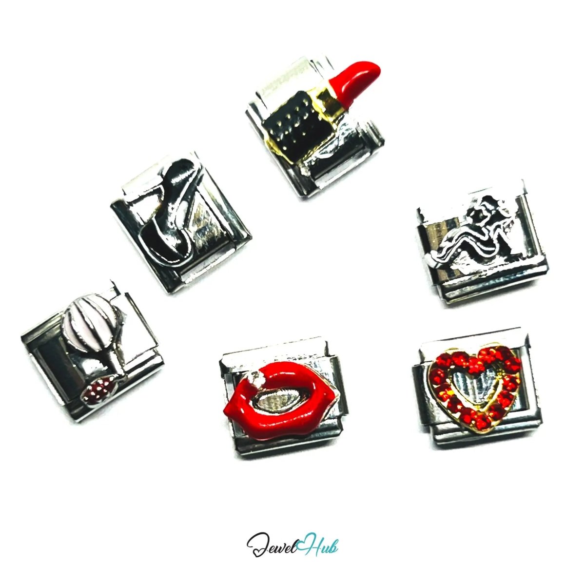 FortunaLink™ Girl Power Charm – Beauty Essentials Edition (9mm Italian Bracelets) - JewelHub.co.uk