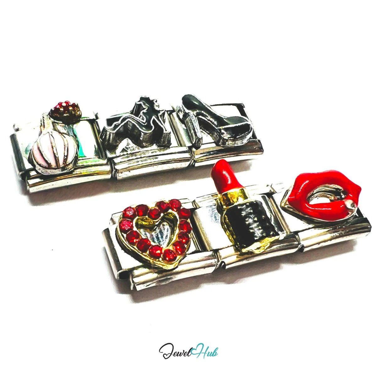 FortunaLink™ Girl Power Charm – Beauty Essentials Edition (9mm Italian Bracelets) - JewelHub.co.uk