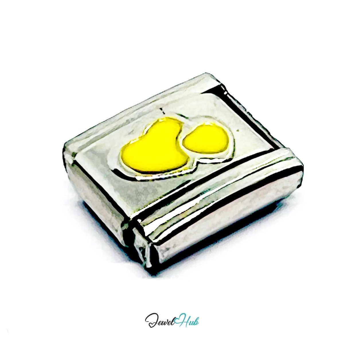 FortunaLink™ Heart Charm – 7 Stainless Steel Italian Bracelet Links for Love, Colour & Connection - JewelHub.co.uk