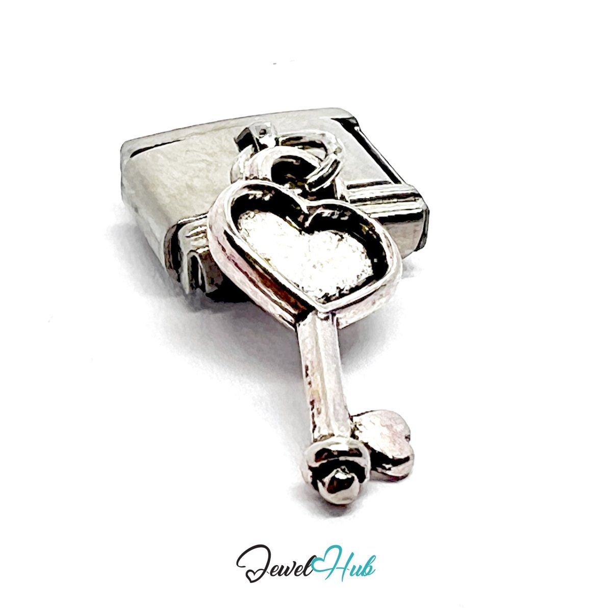 FortunaLink™ Hidden Wishes Series – Flying Heart & Wings Lock Charm Design - JewelHub.co.uk