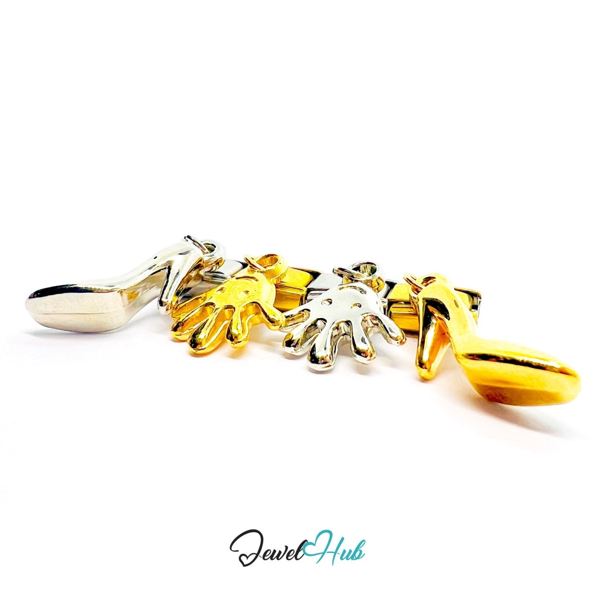 FortunaLink™ High Spirits Series – Heel & Happy Hand Charms - JewelHub.co.uk