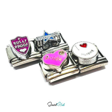 FortunaLink™ Identity Charm – Personalised Role Edition (9mm Italian Bracelets) - JewelHub.co.uk