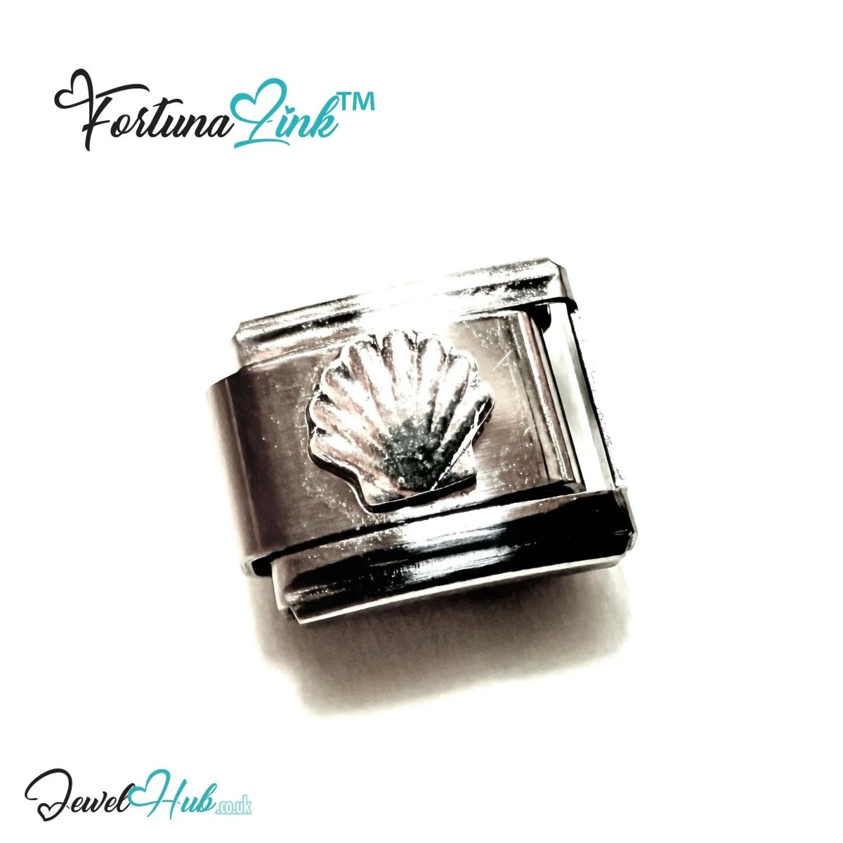 FortunaLink™ Italian Bracelet Charms – Modular Stainless Steel Icons (Cross, Stars, Shells, Fork & Spoon) - JewelHub.co.uk