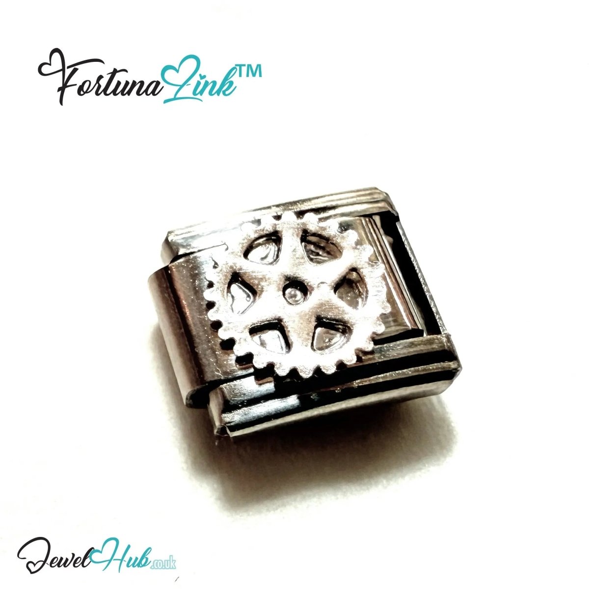 FortunaLink™ Italian Bracelet Charms – Modular Stainless Steel Icons (Cross, Stars, Shells, Fork & Spoon) - JewelHub.co.uk