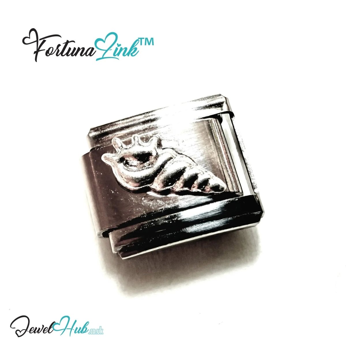 FortunaLink™ Italian Bracelet Charms – Modular Stainless Steel Icons (Cross, Stars, Shells, Fork & Spoon) - JewelHub.co.uk