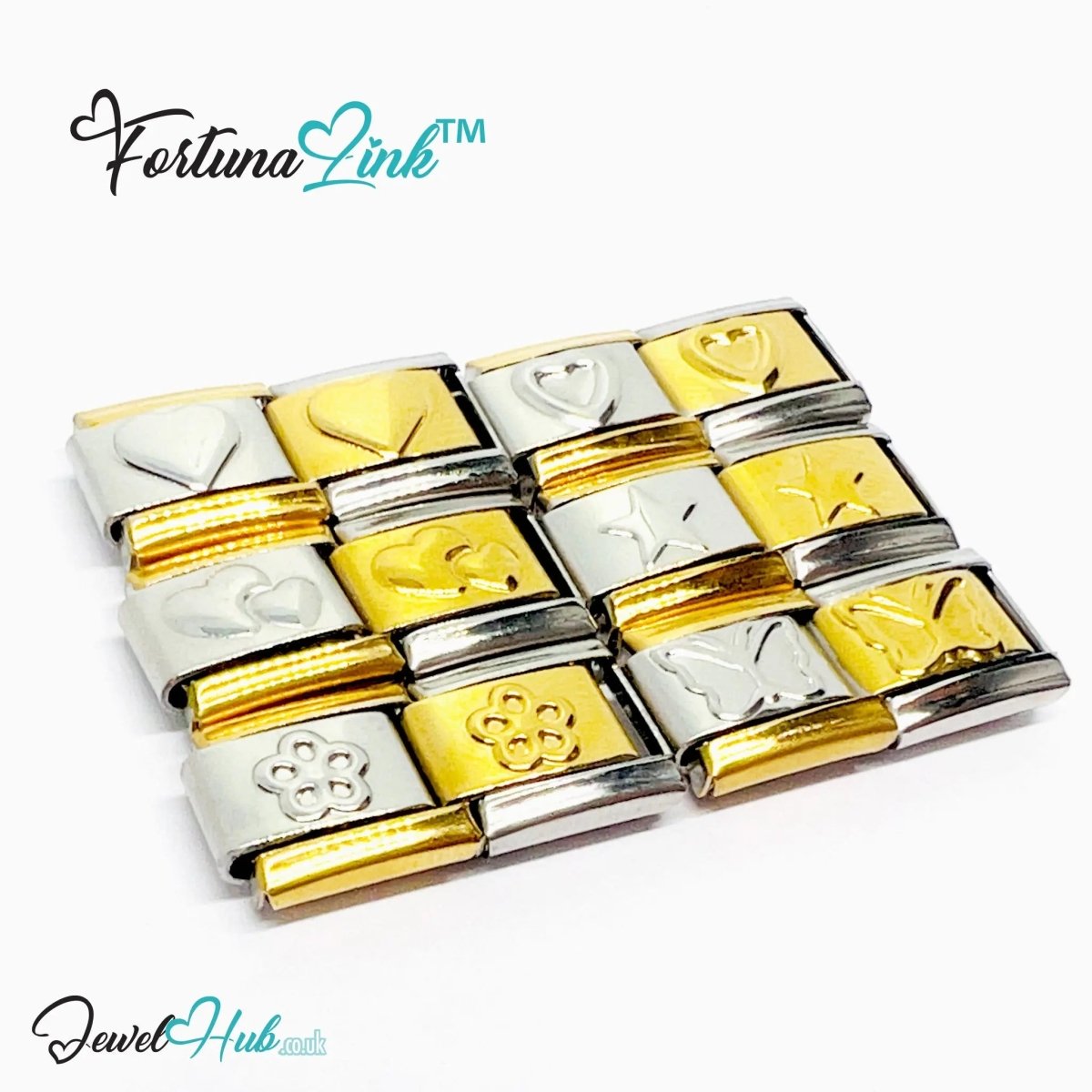 FortunaLink™ Italian Charm – Gold & Silver Symbol Designs for Modular Meaning & Daily Style - JewelHub.co.uk