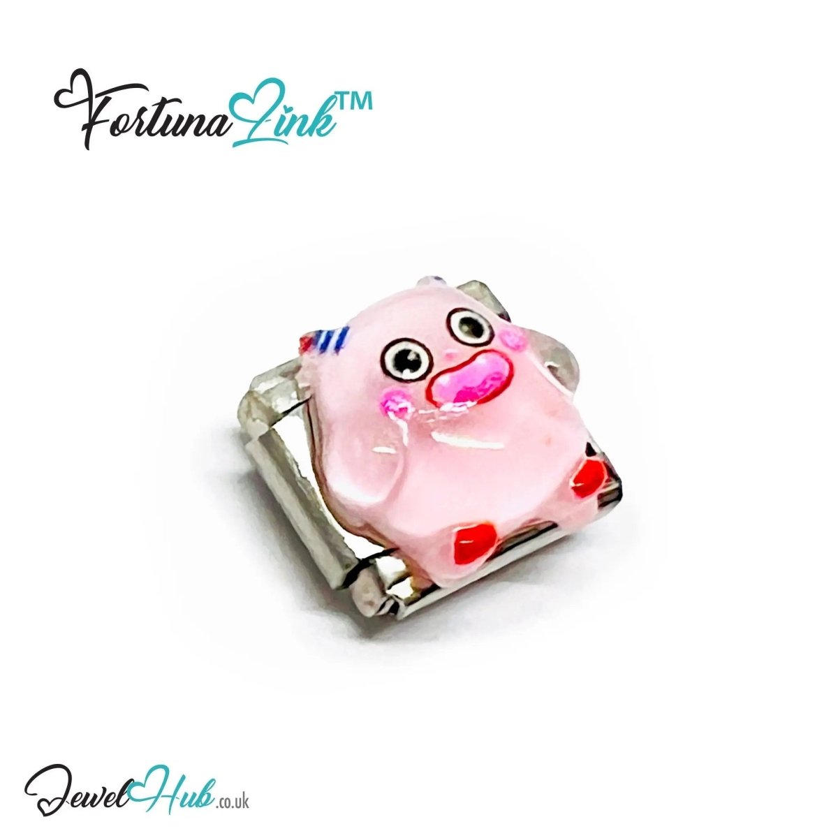 FortunaLink™ Monster Charm Set – Stainless Steel Italian Bracelet Charms | Playful Enamel Monsters - JewelHub.co.uk