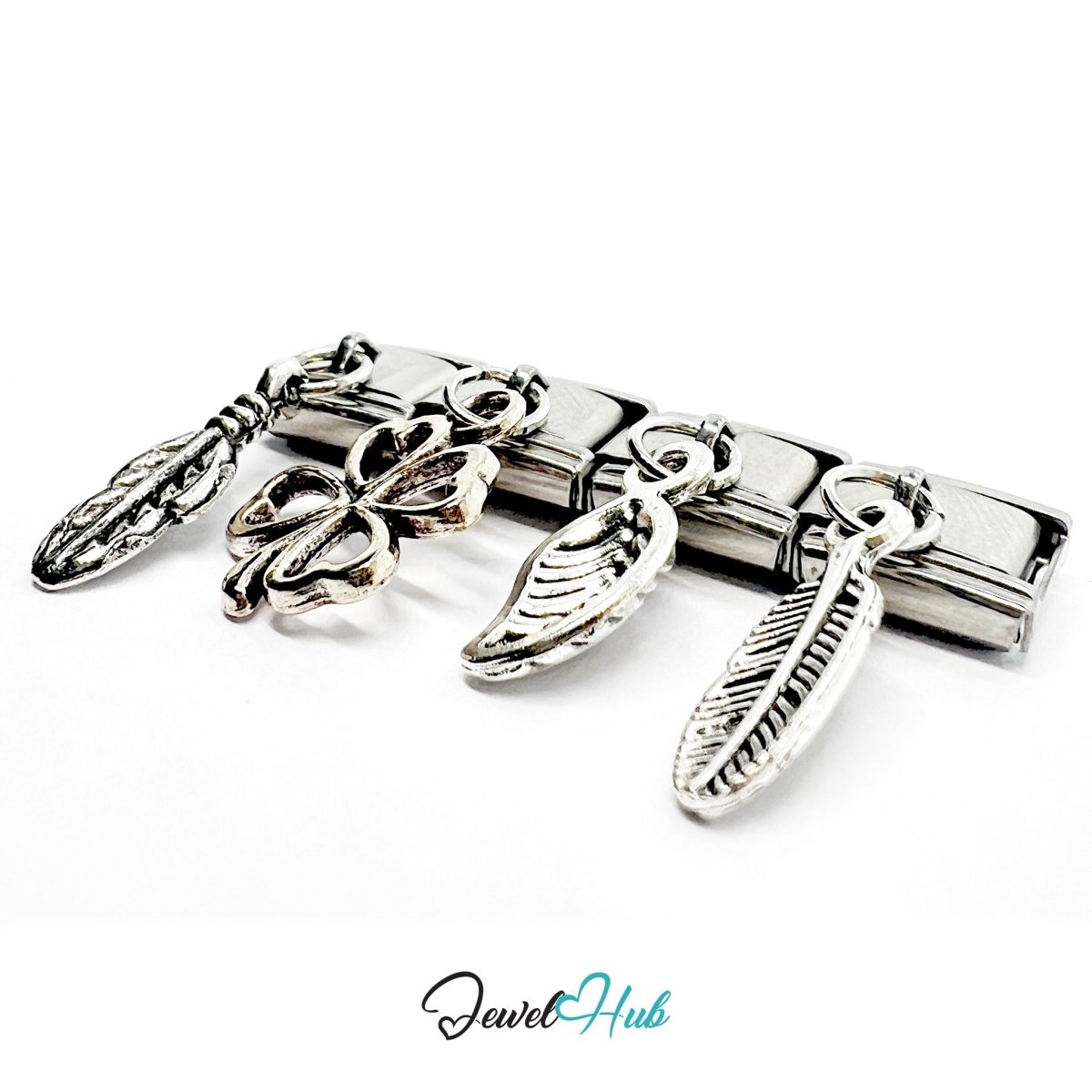 FortunaLink™ Natural Series - Botanical Leaf & Blossom Charm Set - JewelHub.co.uk