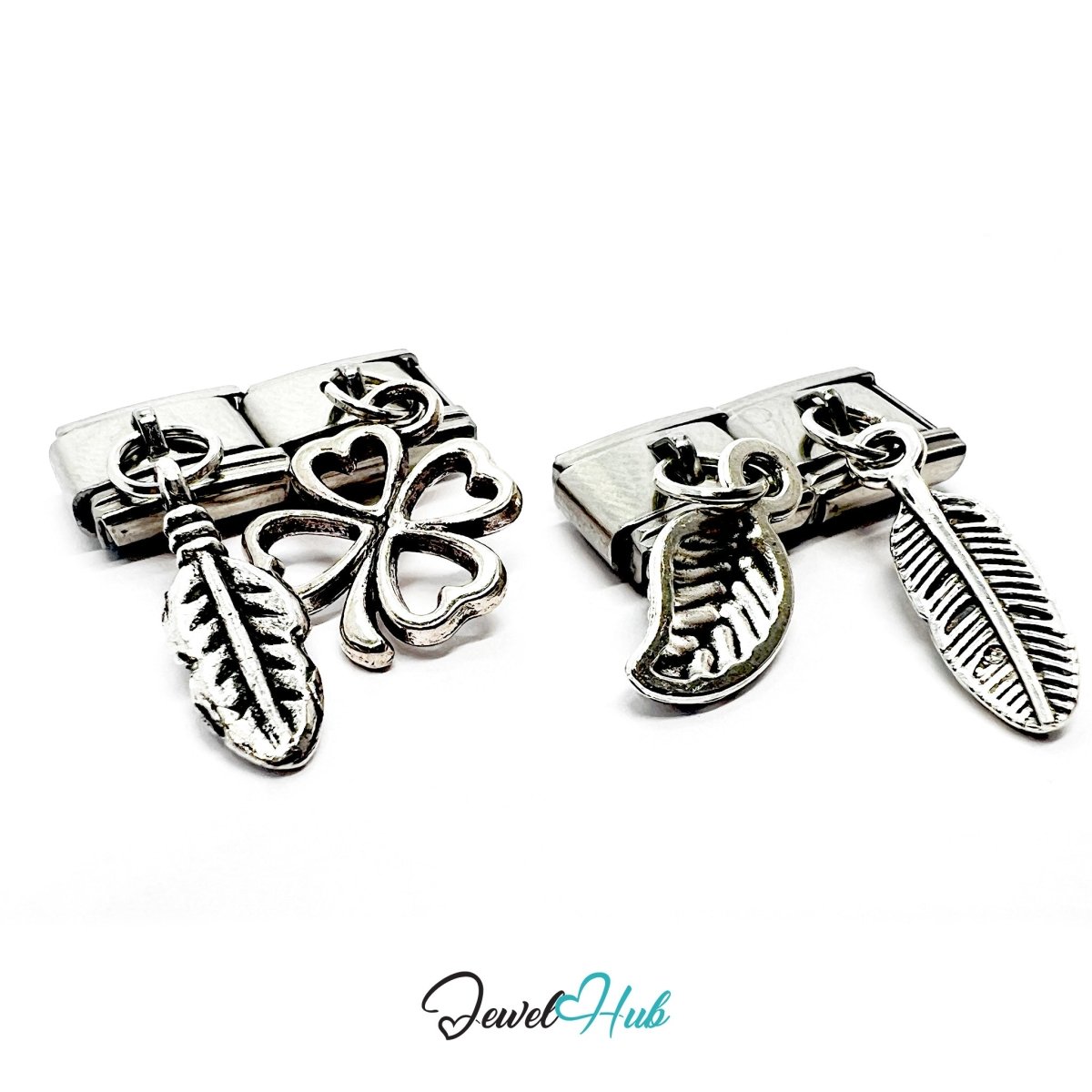 FortunaLink™ Natural Series - Botanical Leaf & Blossom Charm Set - JewelHub.co.uk