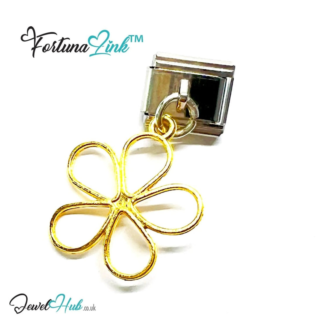FortunaLink™ Wire - Petal Bloom Series – Modular Flower Charms in Gold, Rose Gold & Silver - JewelHub.co.uk