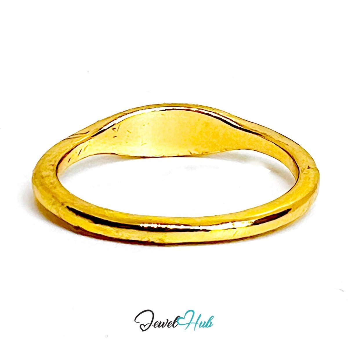 GlowBand Gold - Plated Zinc Ring · Tapered Minimalist Band - JewelHub.co.uk