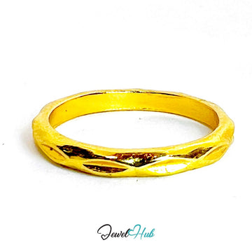 GlyphForm Gold - Plated Zinc Ring · Abstract Sculptural Statement - JewelHub.co.uk