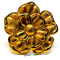 Gold Plated Ring 🌸 Bloomform Flower · Zinc Al